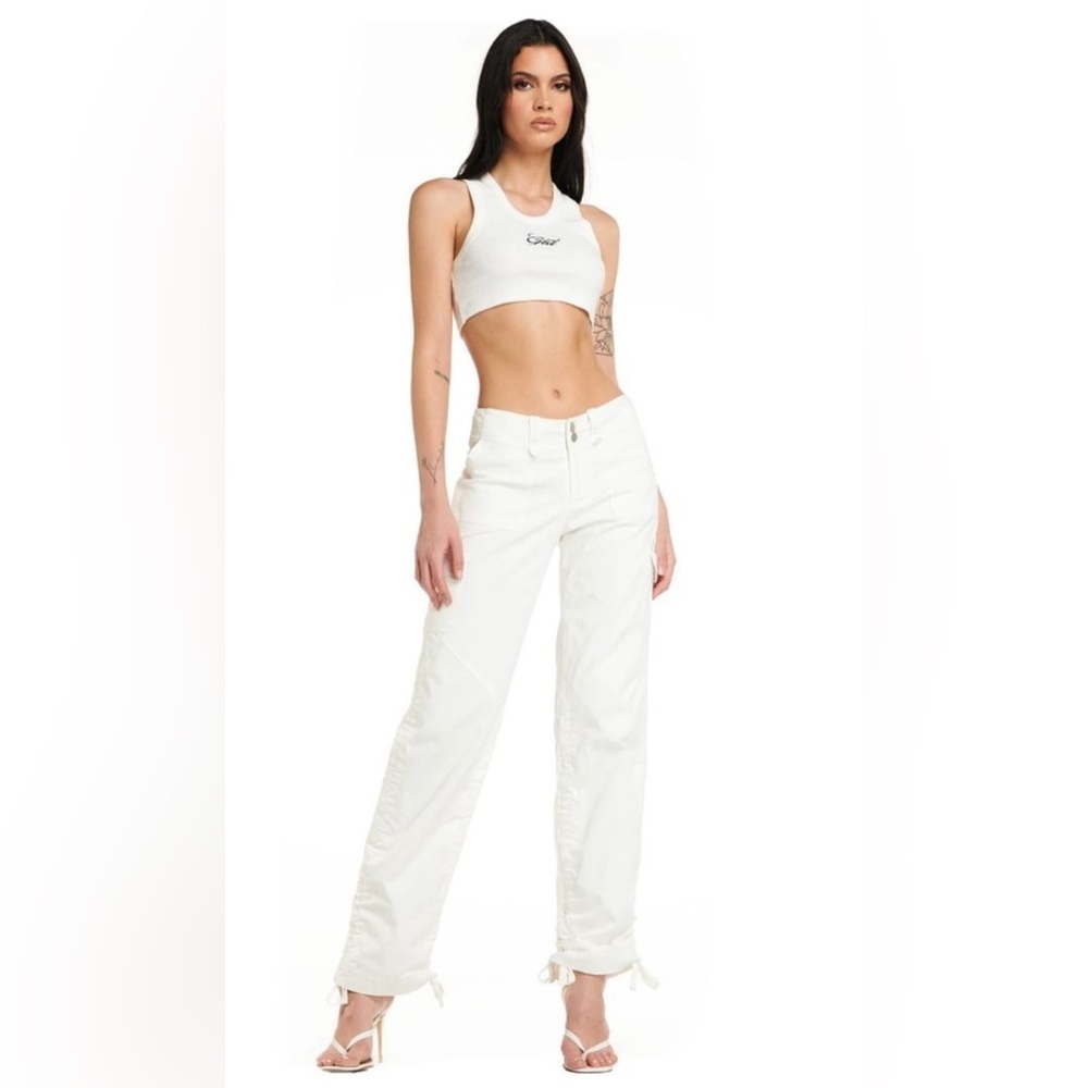 I.AM.GIA Women's White Ryder Cargo Pants, Size L